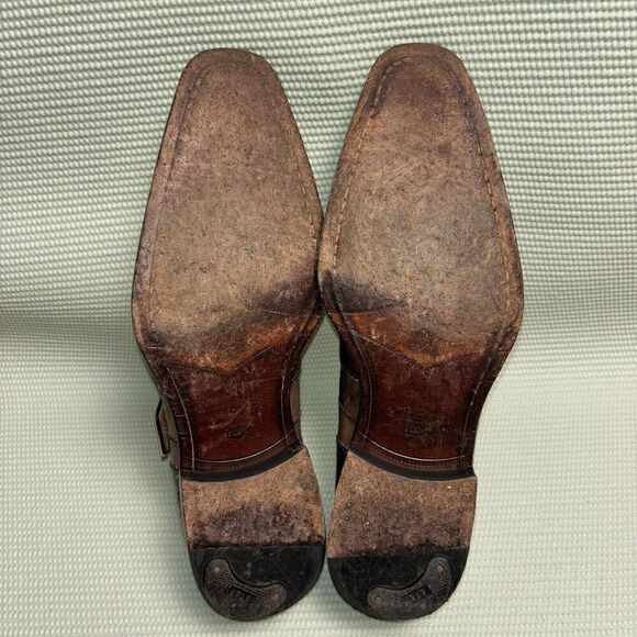 Mezlan Mosca Wingtip Loafer Monkstrap Shoes Genuine Antique Italian Calfskin main image 5